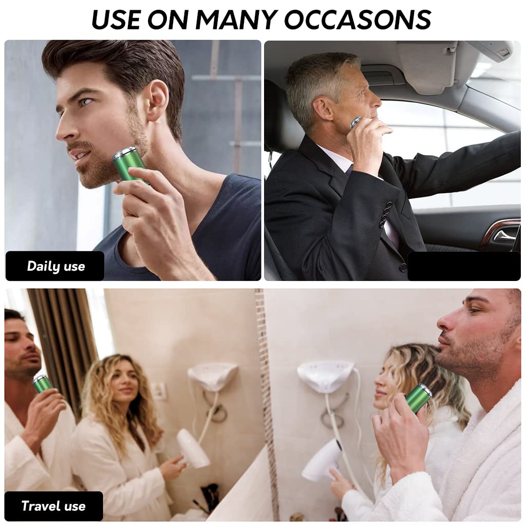 MAYCREATE Shaver for Men Turbo Triple-Blade Shaving Machine Mini Portable Electric Shaver for Men Rechargable Face Shaving Razor for Women IP65 Waterproof Travel Shaver and Trimmer Silent Motor Shaving Blade