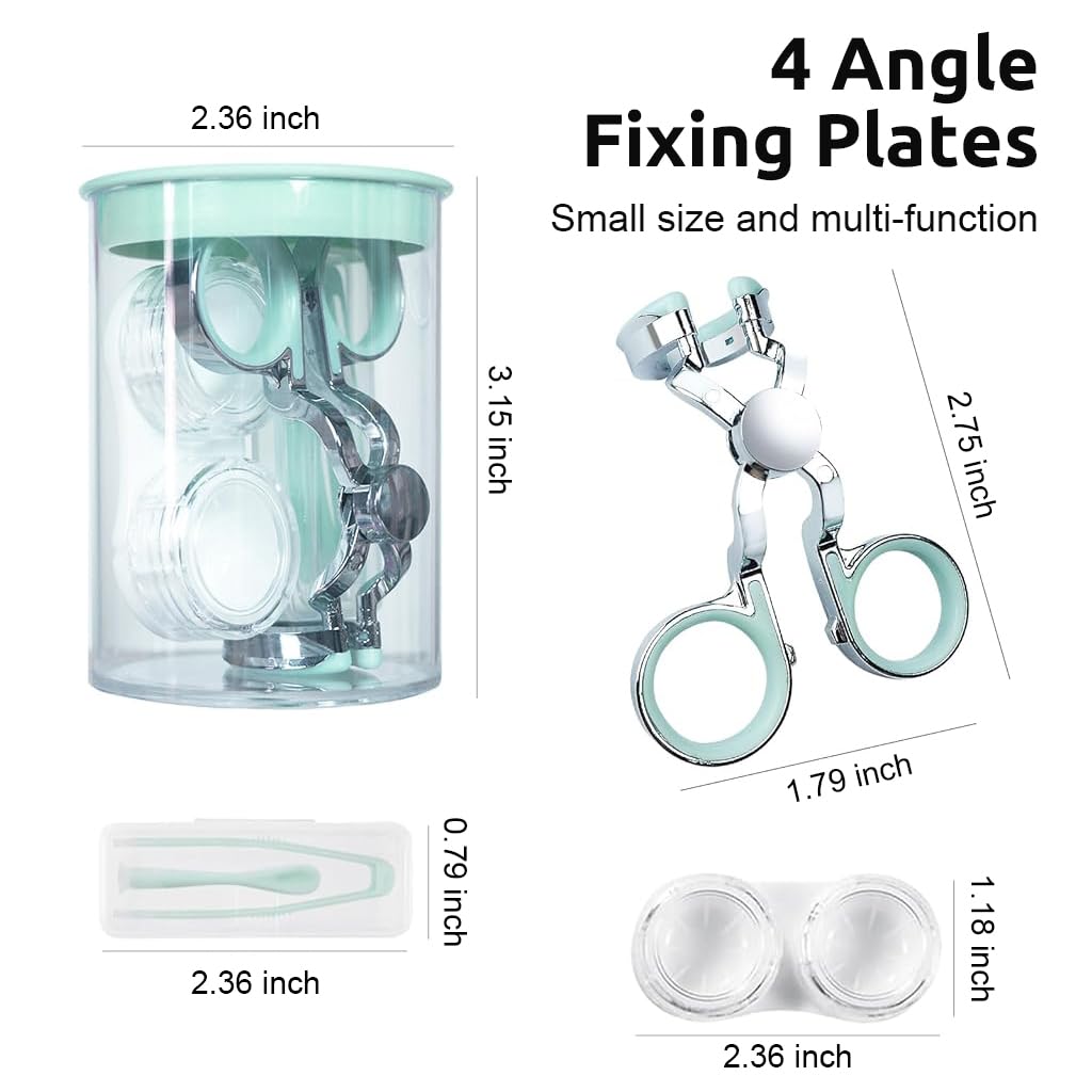 HANNEA Contact Lenses Wearing Aids Set Beginners Friendly Eyelids Holder Eyelids Spreader Tool Set with Contact Lens Tweezer, Contact Lens Inserter & Remover, Contact Lens Case