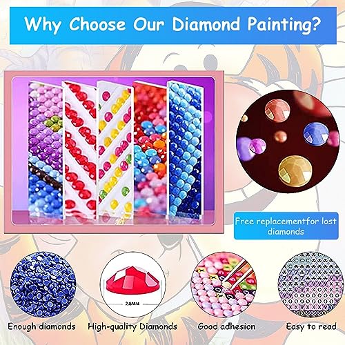 HASTHIP Diamond Painting Kit, 12x16inch Cartoon Winnie The Pooh Diamond Painting, 5D Diamond Painting Kit for Adults & Kids, Suitable for Home Leisure and Wall Decoration, Gift for Kids and Adults