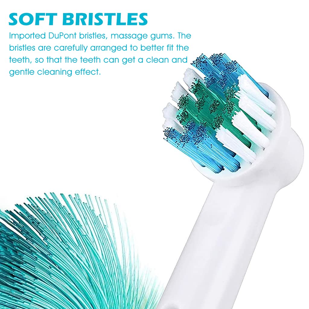 ZORBES Pack of 8 Replacement Toothbrush Heads Compatible Refills for Most Braun Oral-B Electric Toothbrushes with Classic Precise Clean Replacement Brush Heads