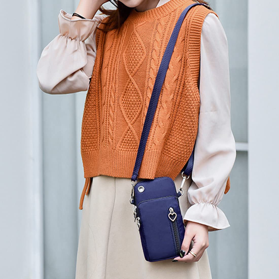 PALAY Small Crossbody Wallet Phone Bag for Women Mini Shoulder Crossbody Handbag Wallet with Credit Card Slots Large Cell Pouch