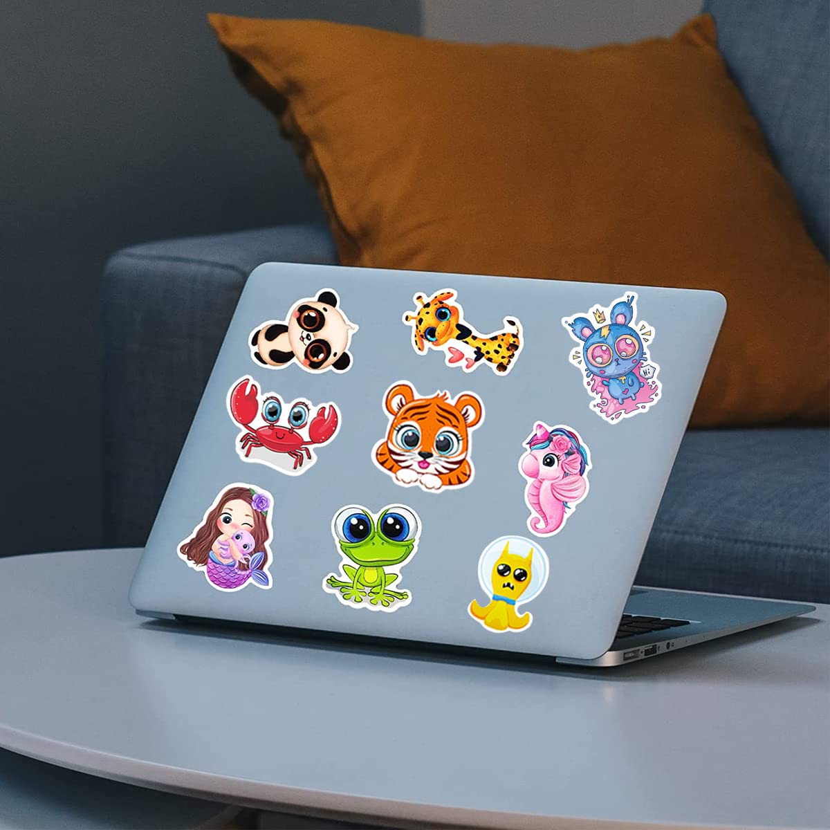 HASTHIP Skin Stickers for Scrapbook Journal Cute Cartoon Stickers for Laptop Compute, Water Bottle,Travel Case, Waterproof Tape Sticker Wall Stickers for Boys Girls