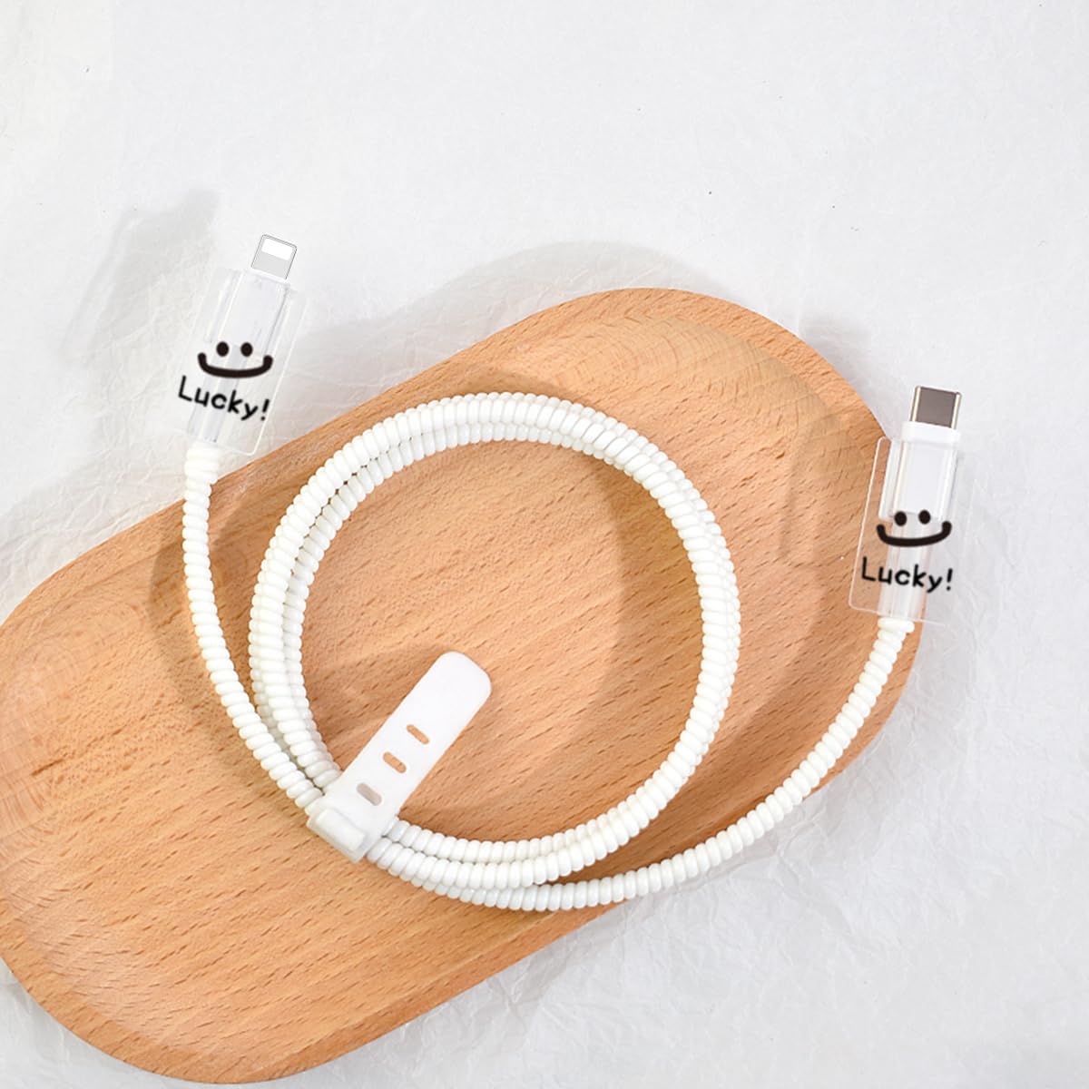 Verilux Charger Protectors for 20W iPhone 15 Charger Power Simle Face Charger Protector Charging Cable Spring Coil Protector Charging Cable Connector Sleeve Protector for iPhone Fast Charger