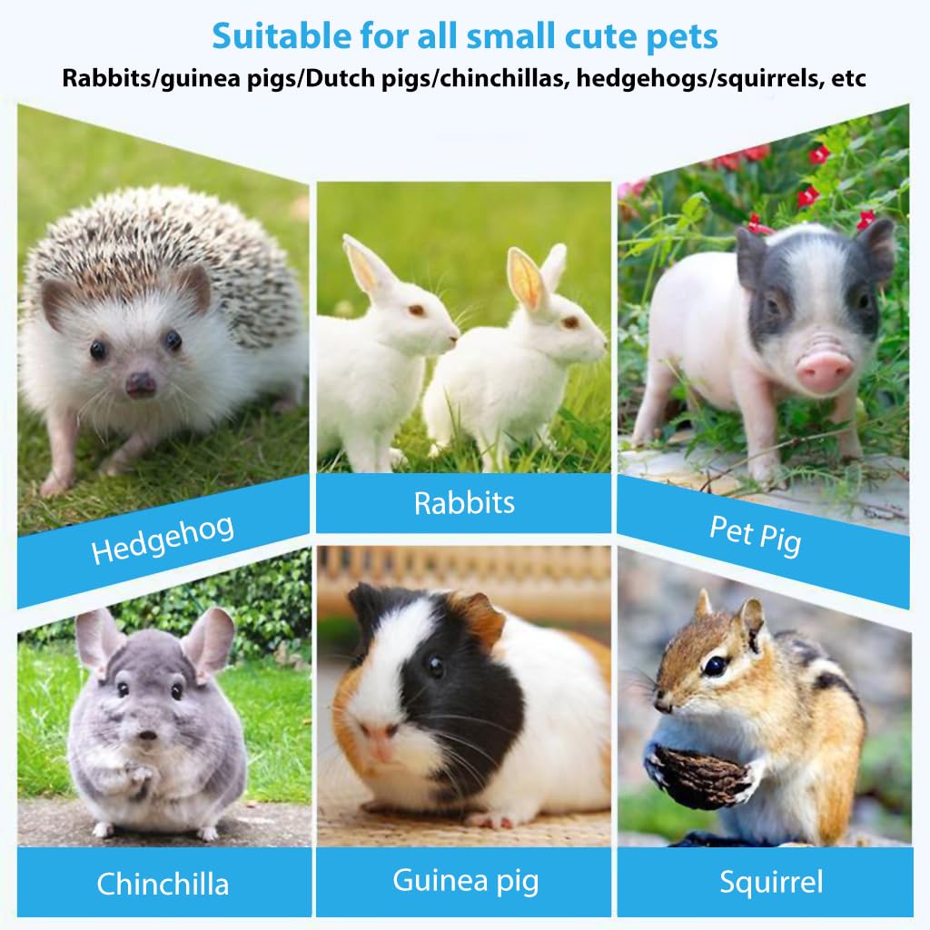 Qpets Small Pet Cage, Bunny Cage with Door & Top Window, Assmeble Pet Cage with Tray & Food Bowl & Foot Pad, Pet Cage for Bunny, Guinea Pig, Hamster - 50*35*40cm