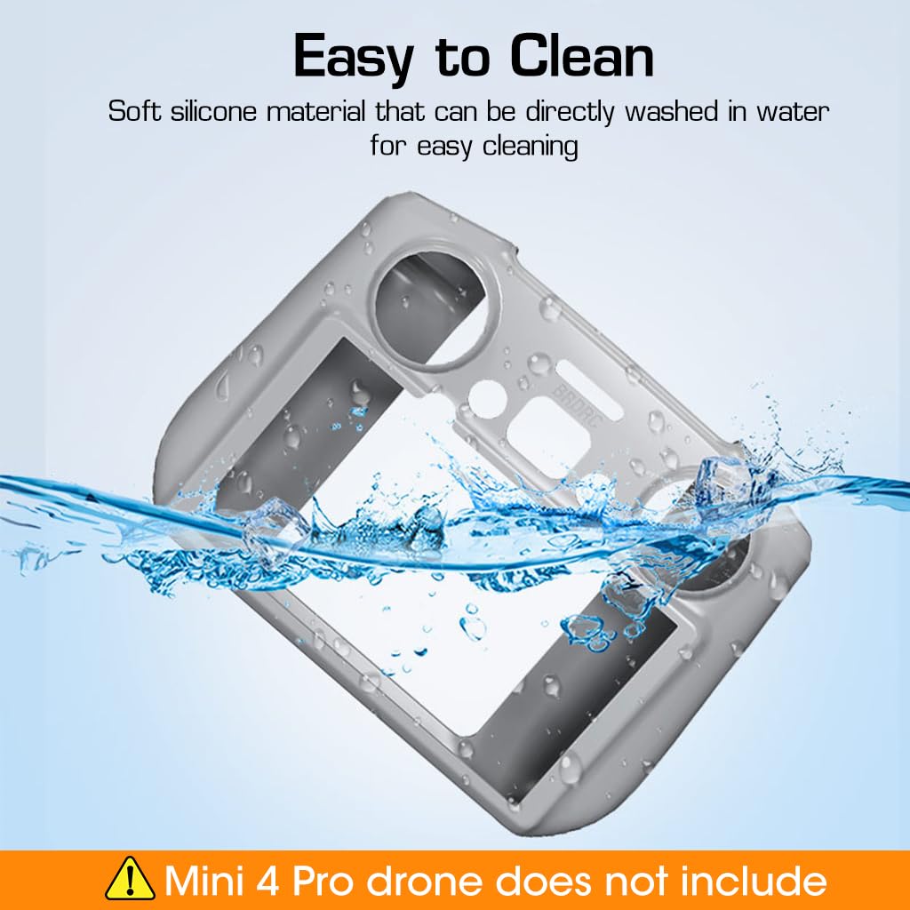 ZORBES® Case Cover for DJI Air 3 RC 2 Remote Controller, Non-Slip Protective Sleeve for Mini 4 Pro Accessories, Anti-Scratch, Shockproof, Dustproof, Flexible, Precise Fit, Easy Charging