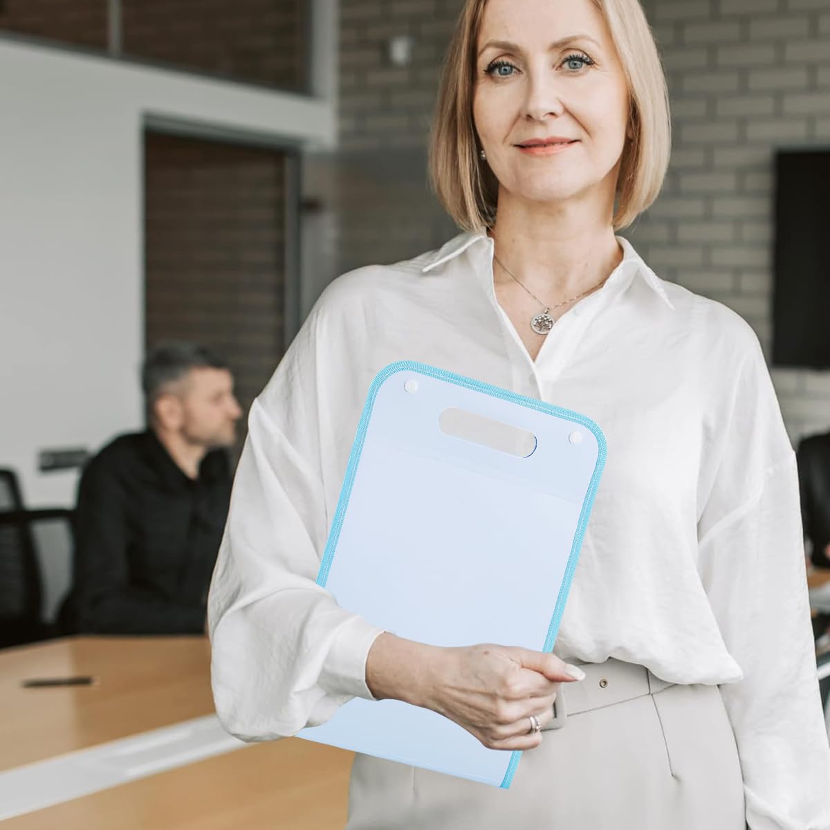 Climberty File Folders for Documents, Expanding File Folder with 13 Compartments, Portable File Folder with Snap Button Closure, A4 (Fits A4 Paper) File Folder for School Office Home (Blue)