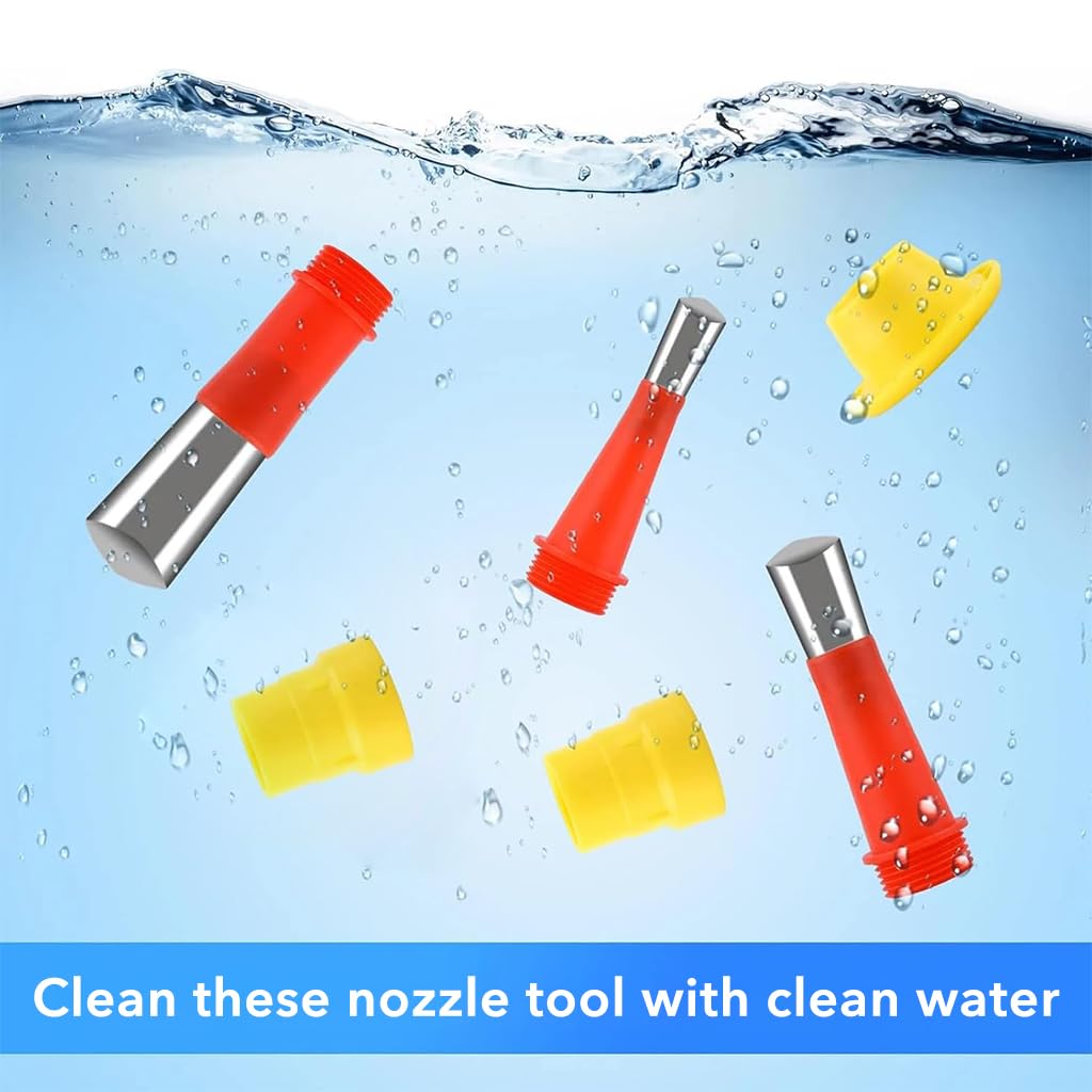 Serplex 16Pcs Nozzles for Caulking Gun, Stainless Steel Replacement Nozzles with 6 Adapter Universal Caulking Gun Nozzles for Glass Adhesive, Acrylic Caulk, Rubber Sealant, Latex Caulk