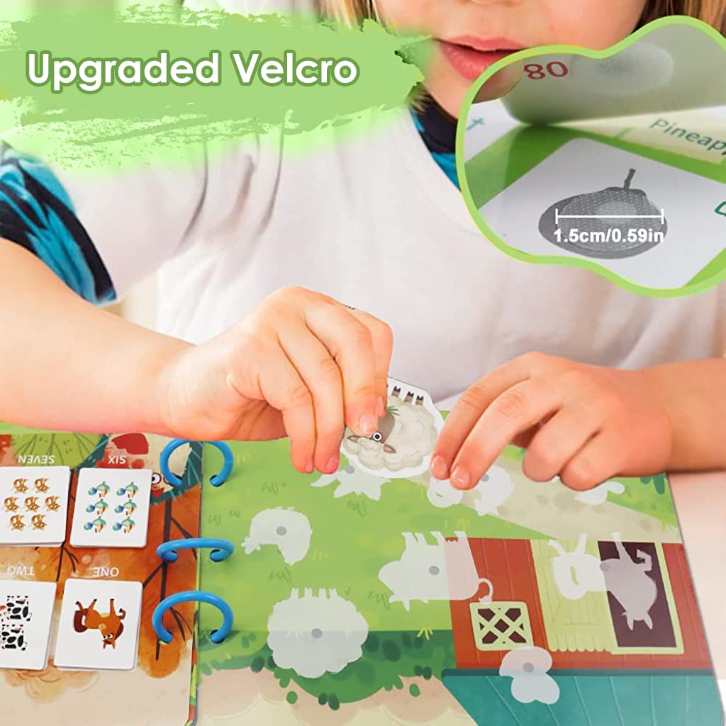 PATPAT Montessori Busy Books for Kids, Autism Sensory Educational Toys, 10 Themes Farm Busy Book for Toddlers 1-3 Boys & Girls, Preschool Activity Learning Toys for Kids to Develop Learning Skill
