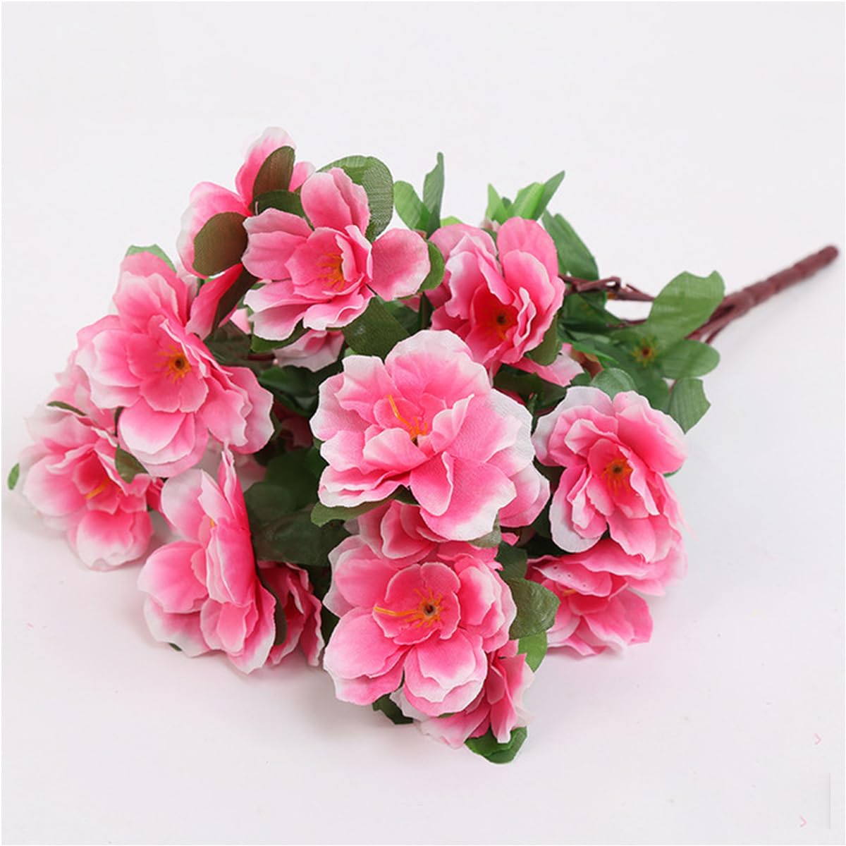HASTHIP 2 Bouquets Rhododendron Artificial Flower, Retro Style Natural Simulated Flowers DIY Fake Flowers for Home Decor Indoor and Wedding, Pink