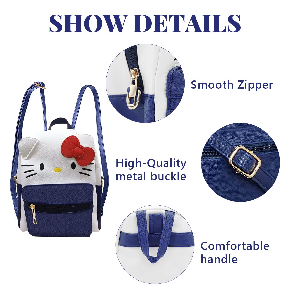 PALAY Sling Bags for Girls Cartoon Anime PU Cute Bag Handbag for Girls, Stylish Latest Cosplay Shoulder Bag Backpack for Girls with Detachable Shoulder Strap, Birthday Christmas Gift for Girls, Blue