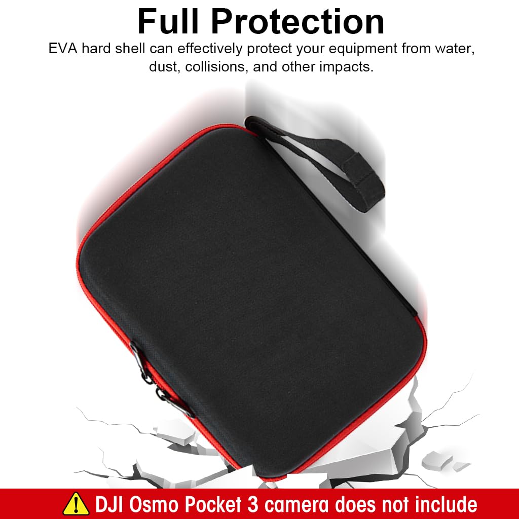 ZORBES Carrying Case for DJI OSMO Pocket 3 Camera, DJI OSMO Pocket 3 Camera Storage Bag with Hand Strap, Travel Case Accessories Bag for Pocket 3 Camera Case, DJI OSMO Pocket 3 Camera Not Included