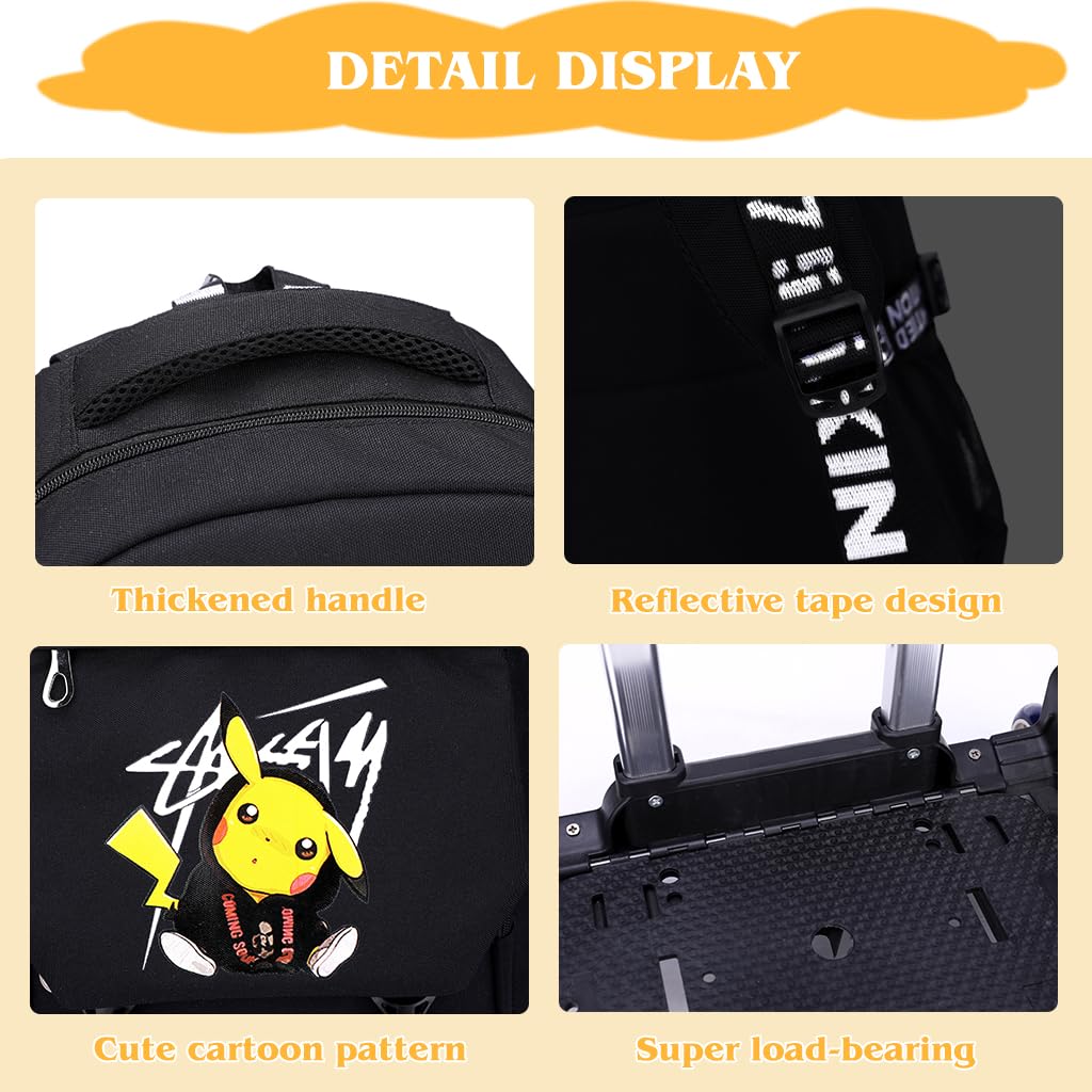 PALAY School Standard Backpack For Boys Girls Travel Standard Backpack On Wheel Girl School Bag On Wheel Detachable Wheel Stand Design Gift New School Bag For Girls Boys