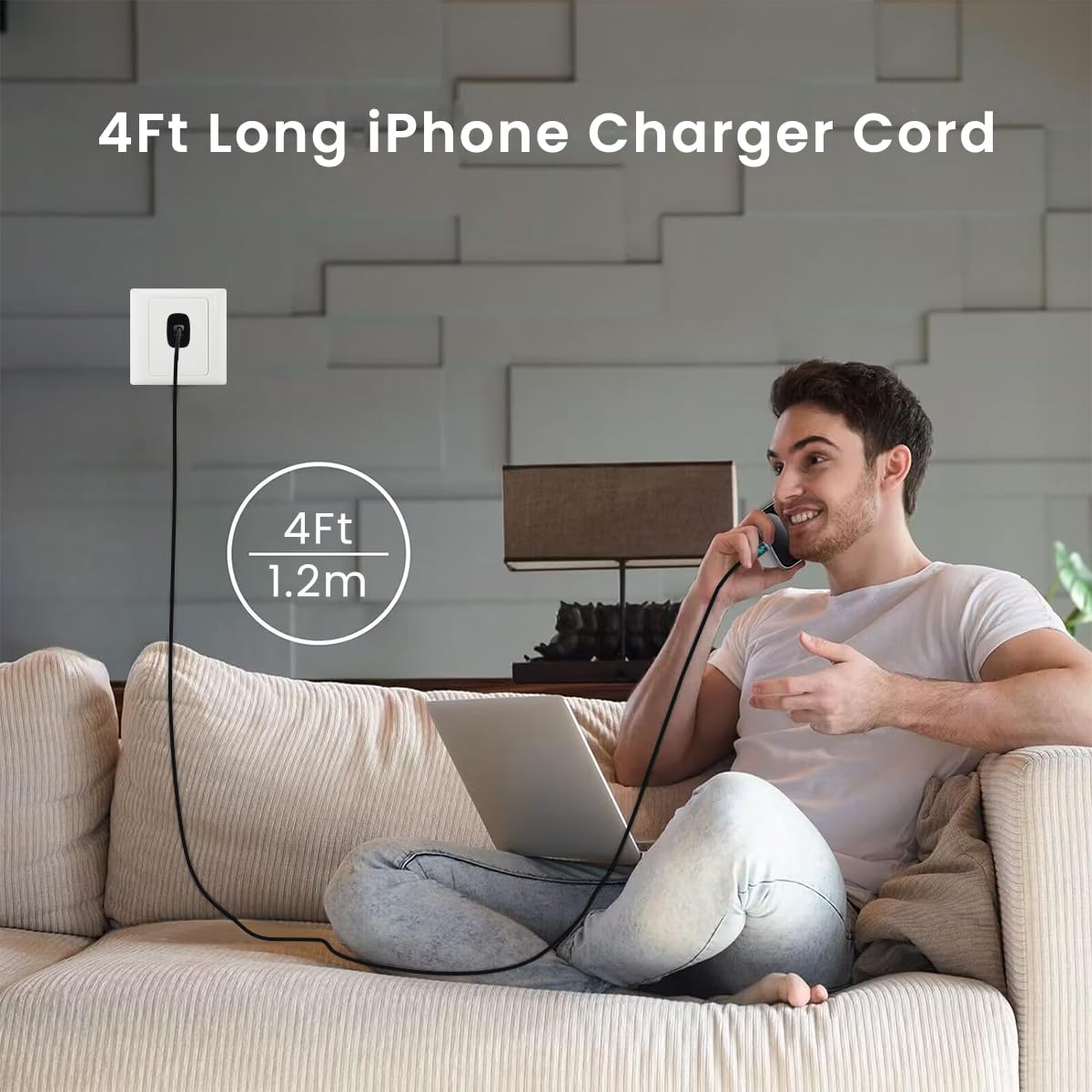 Zeitel 30W Fast Charging Power Adapter with LCD Light-ning to USB C Charging Cable Universal Power Adapter 60W Light-ning Cable for 15/15Pro/15Pro Max, Samsung S21 Samsung Charger