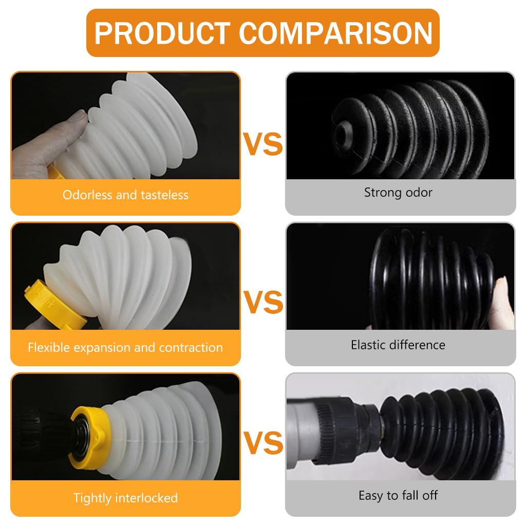 Serplex Hole Saw Dust Bowl for 16cm/6.2'' Drill, Flexible Drill Dust Collector Drill Bit Cover Silicone Hole Saw Attachment Universal Drill Dust Catcher Dust Collector Chips Collector for Hole Saw