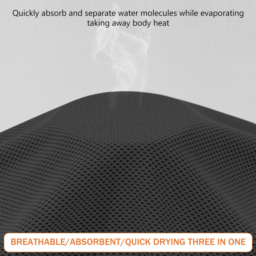 Proberos Ice Towel, Soft Breathable Chilly Towel, Microfiber Towel for Yoga, Sport, Running, Gym, Workout,Camping, Fitness, Workout & More Activities Black+ Orange