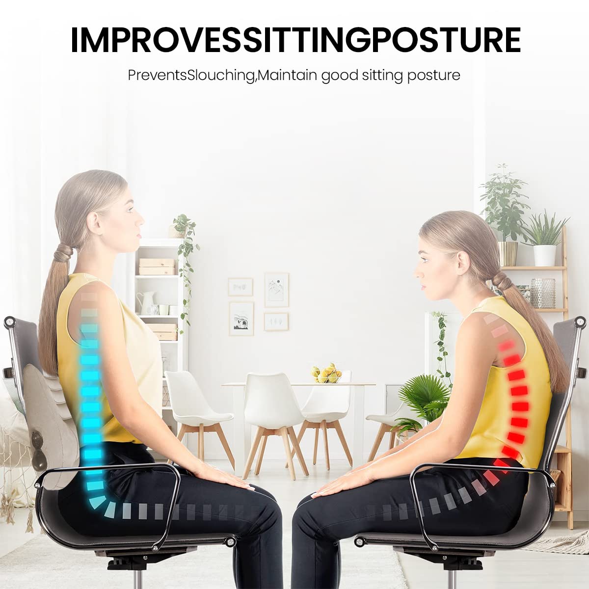 HANNEA Inflatable Travel Pillow, Portable Inflatable Back Support Suitable for Travel, Lumbar Support Pillow for Office/Computer Chair and Car Seat Cushion