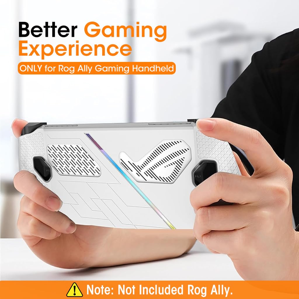 ZORBES Case for Rog Ally, Rog Ally Game Console Protector, Anti-Scratch Game Console Skin Cover Non-Slip Soft Silicone Case Handheld Case for Rog Ally Protective Case Handheld Cover, Not Include Rog Ally