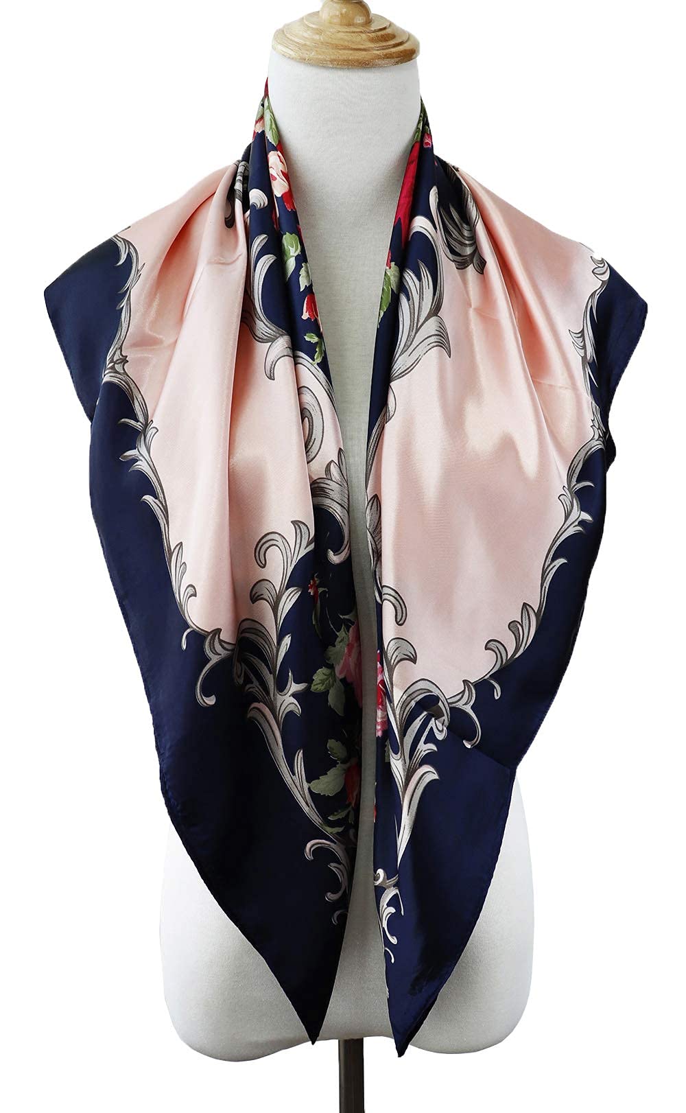 PALAY Women's 35 Satin Square Silk Like Hair Scarves and Wraps Headscarf for Sleeping