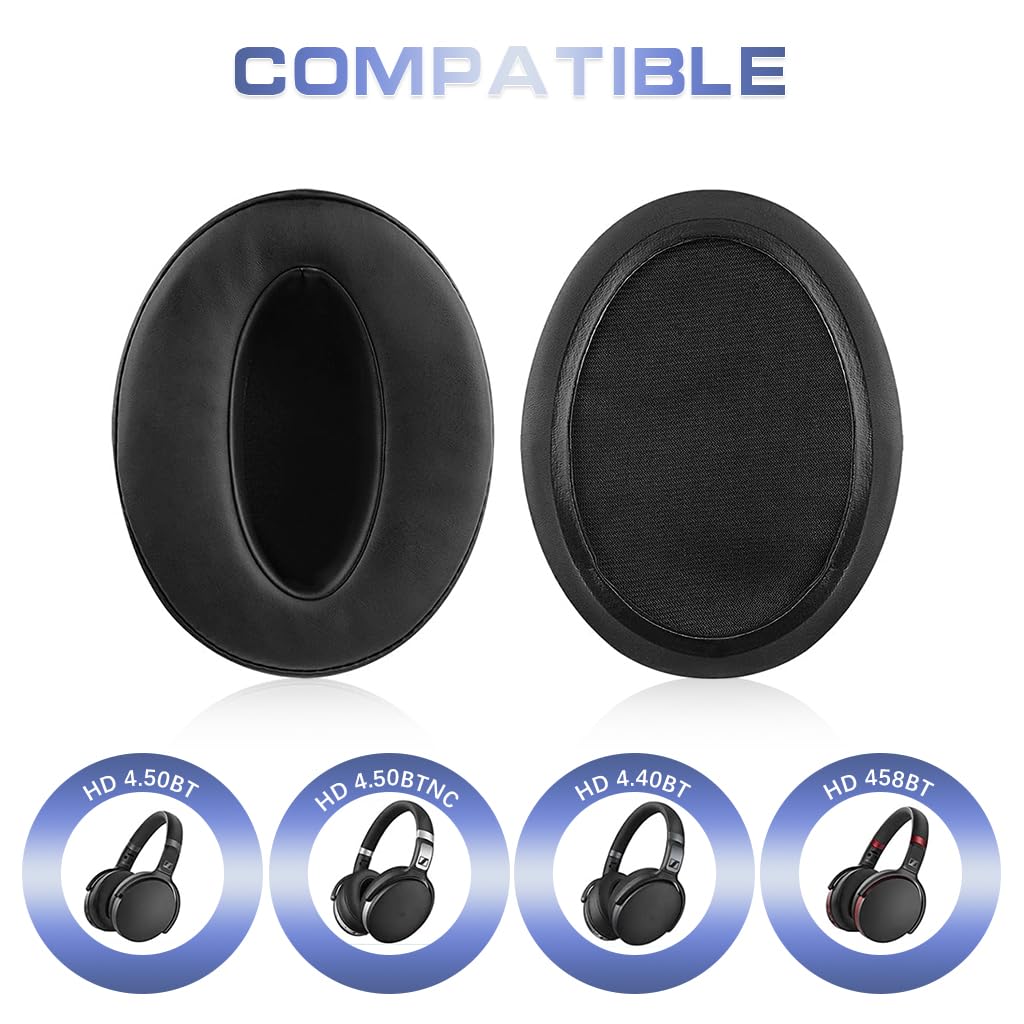 ZORBES 1 Pair Replacement Ear Pads Cushions for Sennheiser HD Series, Universal Earpad for Sennheiser HD4.50BT HD4.50BTNC HD 4.50SE HD4.40BT HD 400S HD Noise Reduction Ear Pads