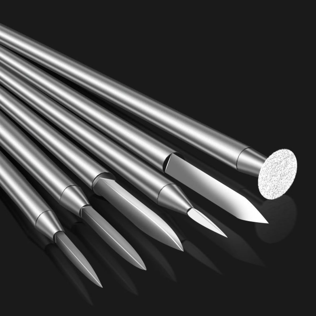 Serplex 6Pcs Carving Bits Detail Carving Bits for Dremel Rotary Tool Engraving Bit Stainless Steel Carving Drill Bit Detailing Engraving Bits Rotary Carving Bits for DIY Wooden Carving Woodworking
