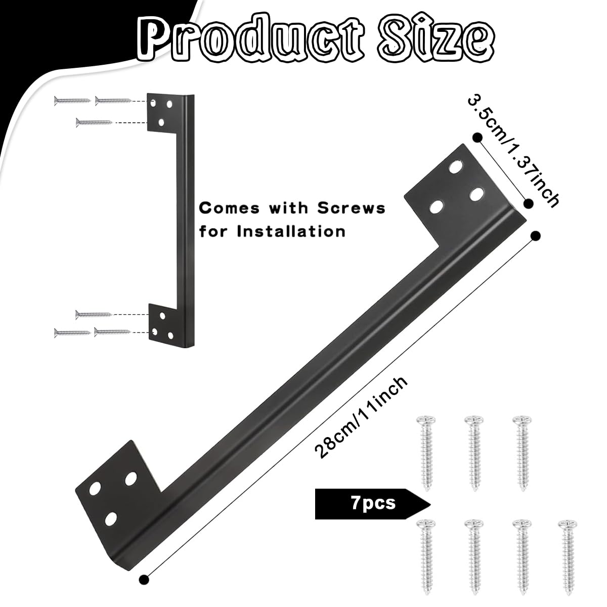 HASTHIP Stainless Steel Door Latch Guard Plate, 11 in Outswing Door Security Protector, L-Shaped Door Latch Shield, Cover to Block Access to The Door Lock/Deadbolt Latch (Black)