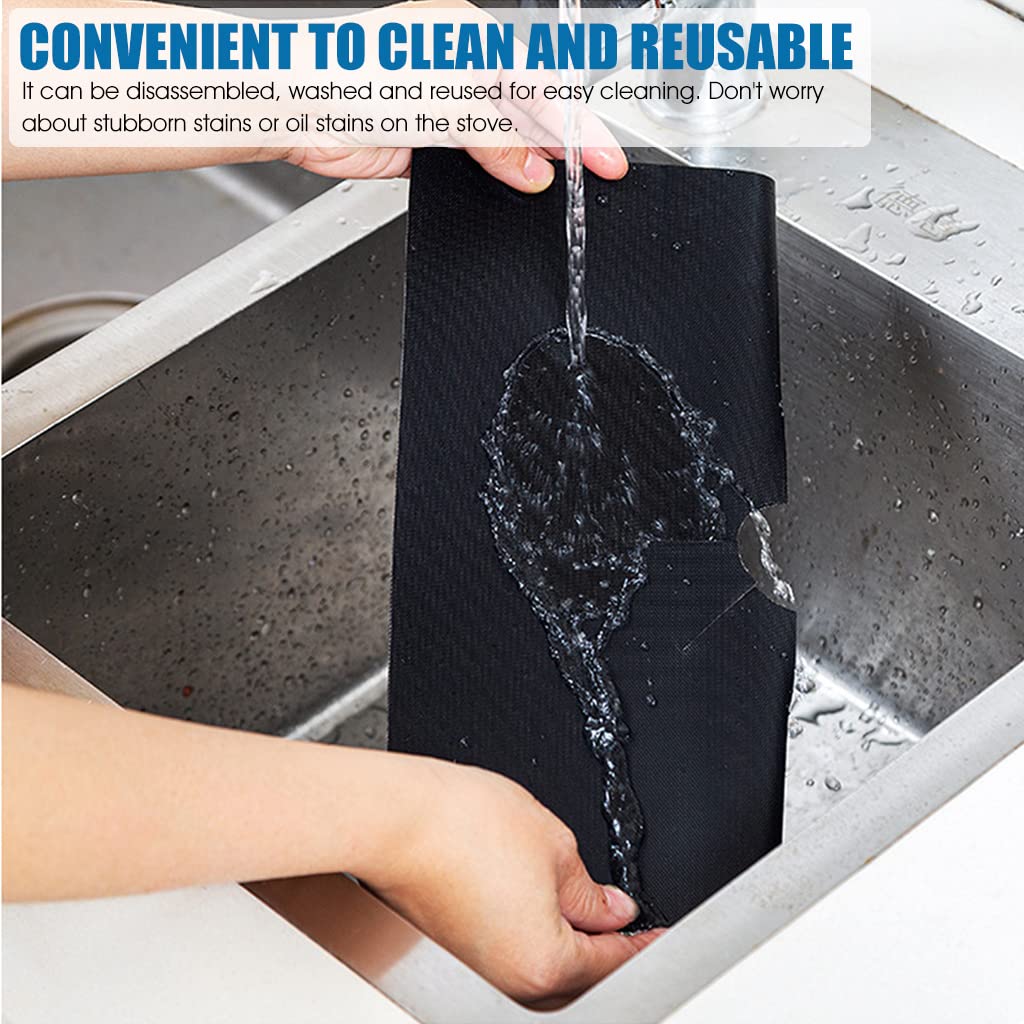HASTHIP 3pcs Stove Protector for Gas Range, Stove Burner Liners, Stove Burner Covers for Gas Stove Top Cleaning Kitchen Tools (10.6 * 21.3'')
