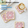 HASTHIP Glass Mosaic Tiles, Mosaic Kit with Wooden Coaster, Glitter Crystal Stained Mini Ceramic Tiles for Crafts, Mosaic Kits for Adults, DIY Coasters Kit, Pink HASTHIP Glass Mosaic Tiles, Mosaic Kit with Wooden Coaster, Glitter Crystal Stained Mini Ceramic Tiles for Crafts, Mosaic Kits for Adults, DIY Coasters Kit, Pink