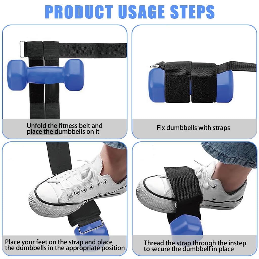 Proberos Feet Dumbbell Attachment, Tibialis Trainer Ankle Straps for Feet Weight Lifting Shin Splint, Hamstring Curls, Leg Curl Attachment at Home Gym Equipment,leg strength training