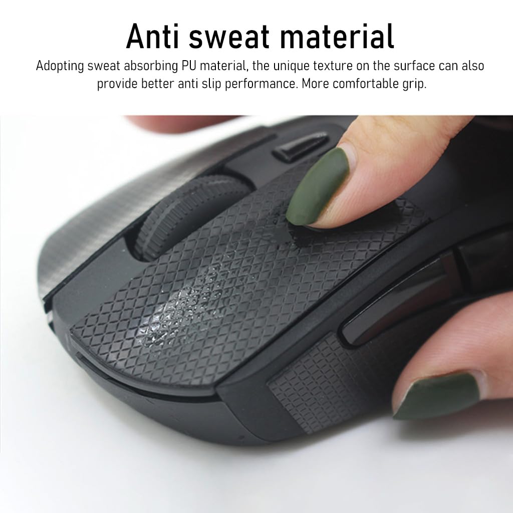 Verilux Mouse Grip Tape for Razer Viper Mini Ultralight Gaming Mouse Anti Slip, Non Fading Gaming Mouse Skin, Sweat Resistant, Easy to Use, Self Adhesive Design, Pre Cut (Mice is Not Included)