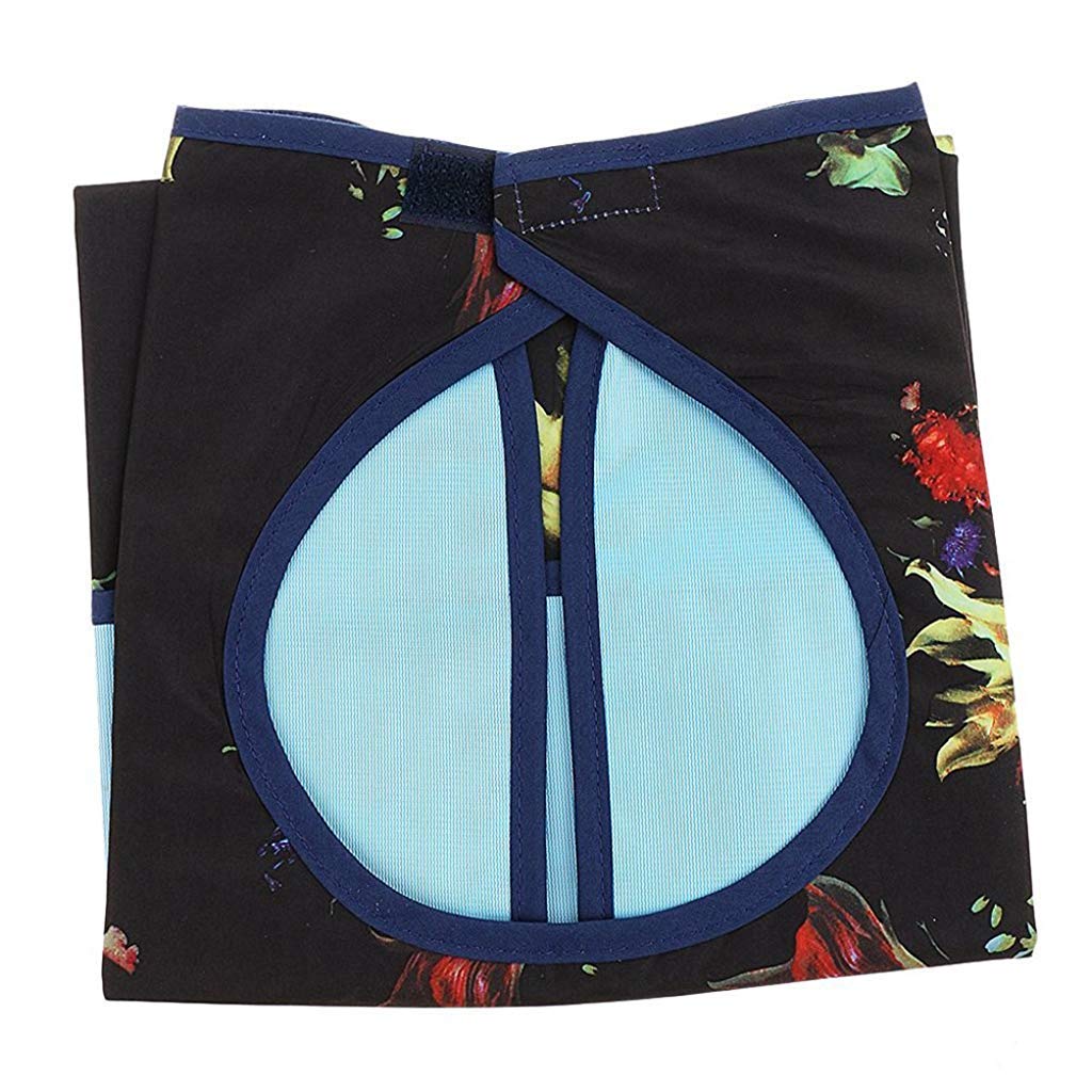 HASTHIP Adult Bibs Clothing Protectors Waterproof Pocket Bib Apron Washable with Crumb Catcher(Floral)