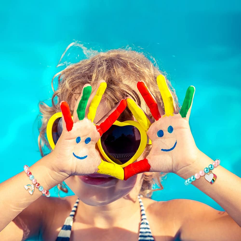 PALAY 9 Pieces Unicorn Bracelets for Women Crystal Bracelet for Unicorn Birthday Supplies Bracelet for Women Stylish Latest (multi1)