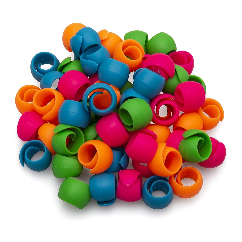HASTHIP 50Pcs Thread Spool Savers Thread Spool Huggers Prevent Thread Tails from Unwinding Silicone Thread Spool Savers for Sewing Machine and Embroidery Machine Thread Spools