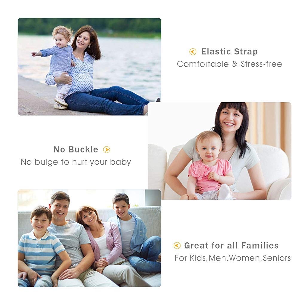 PALAY No Buckle Ladies Elastic Belt for Women Mens Invisible Jeans Pants Dress Stretch Waist Belt up to 48 Christmas Gift