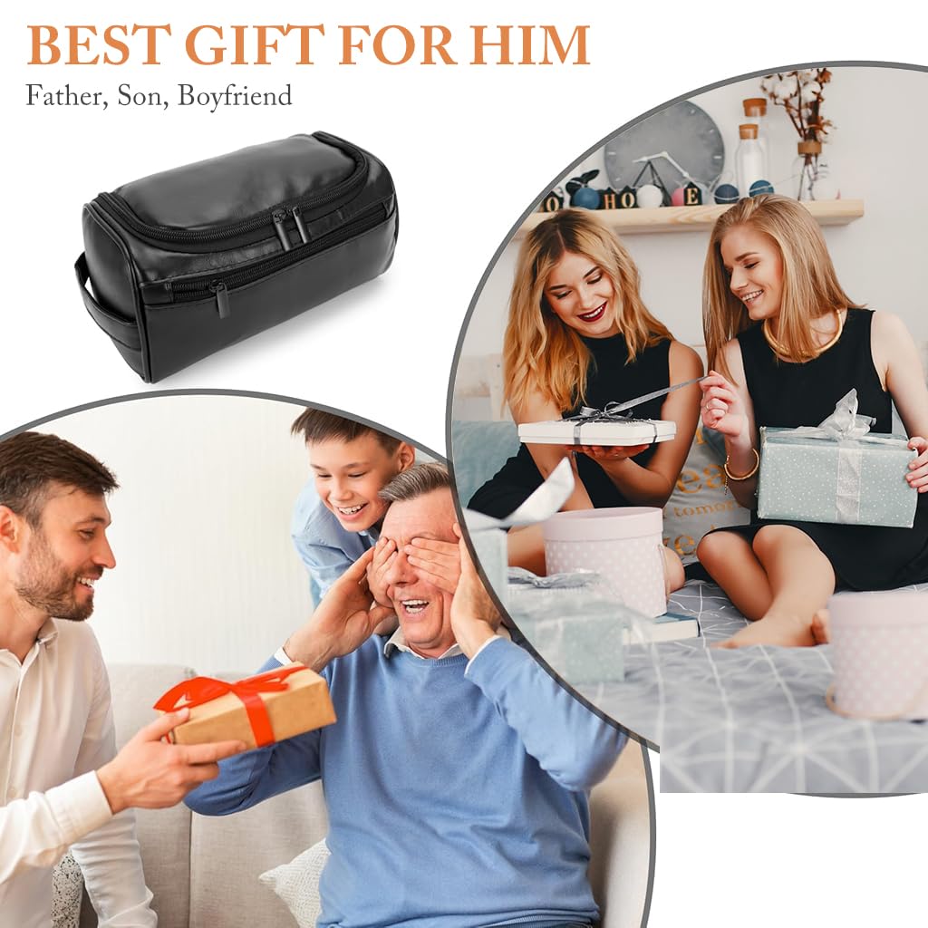 GUSTAVE Toiletries Bag Makeup Bag Travel Toiletry Bag Fashion Waterproof PU Large Capacity Toiletry Bag Hanging Toiletry Bag Travel Toiletry Bag with Handle Makup Bag