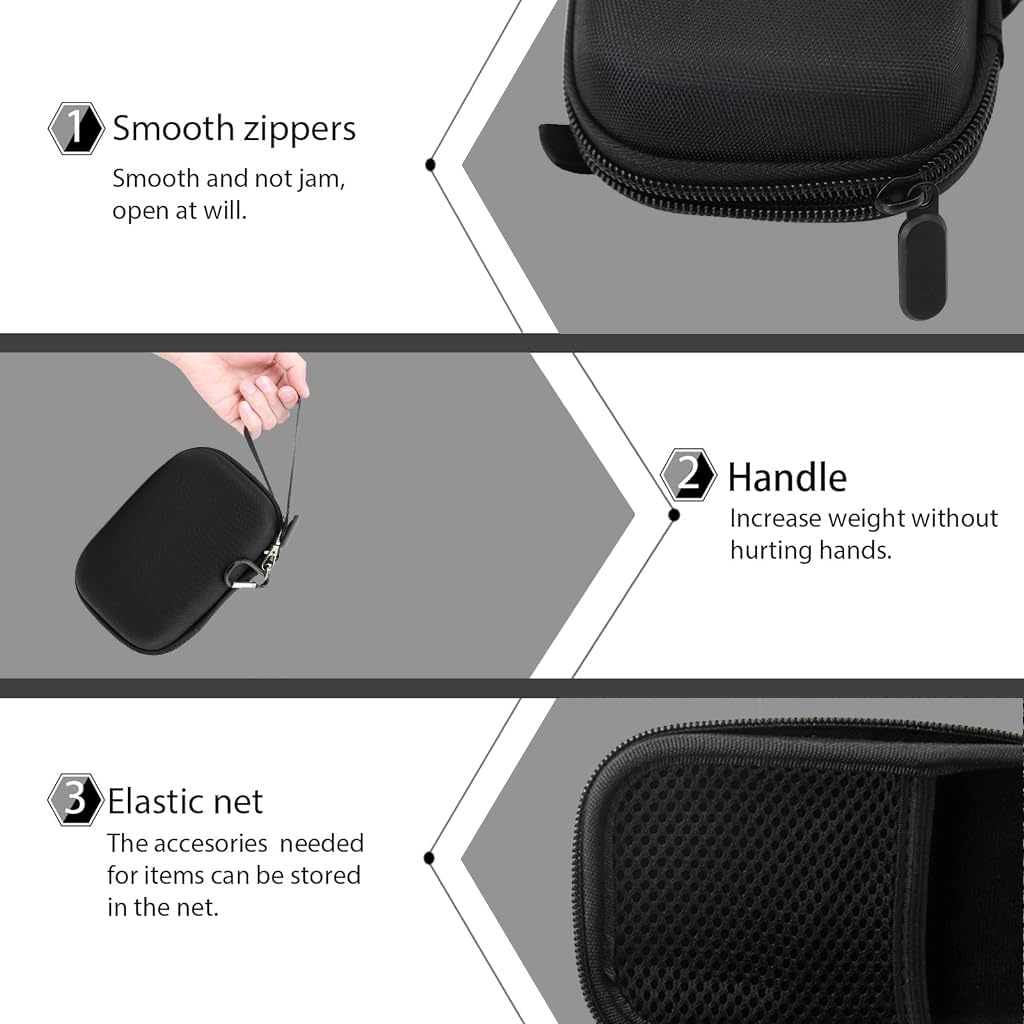 ZORBES Carrying Case for JBL Go 4/Go3 EVA Hard Case for JBL Go 4/Go3 Anti-Scratch Carry Bag with Hand Strap Fashion Travel Hard Shell Case for JBL Go 4/Go3 Accessory Bag for JBL Go 4/Go3
