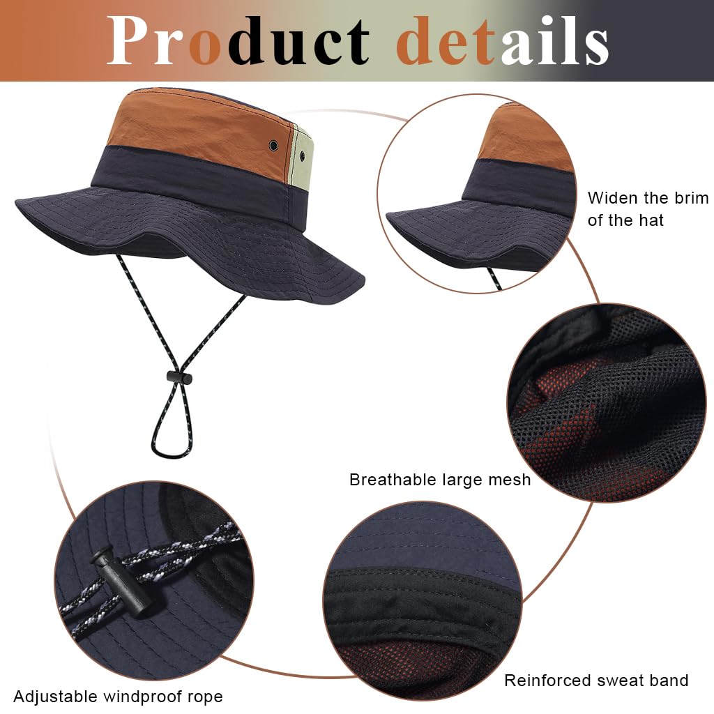 PALAY Bucket Hat for Women Fashion Sun Hats for Women Summer Fishsing Beach Hat with Chin Cord Foldable Quick Dry Lightweight Bucket Hat for Camping Hiking Cycling