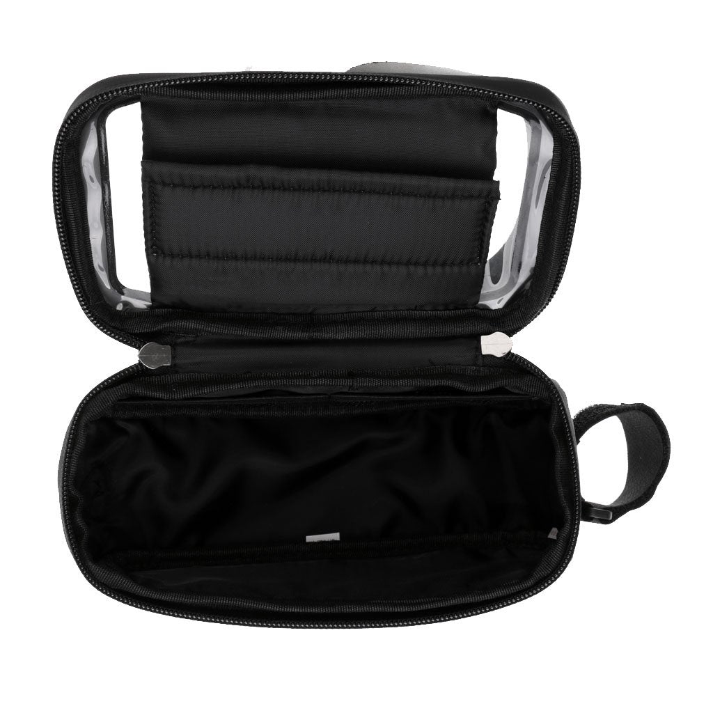 Proberos PLAY HARD Waterproof, Headphone Hole, Thermoplastic Polyurethane (TPU) Touch Screen, Bicycle Bag Frame Bags Suitable for Smartphones Within of 6 inches (Black)