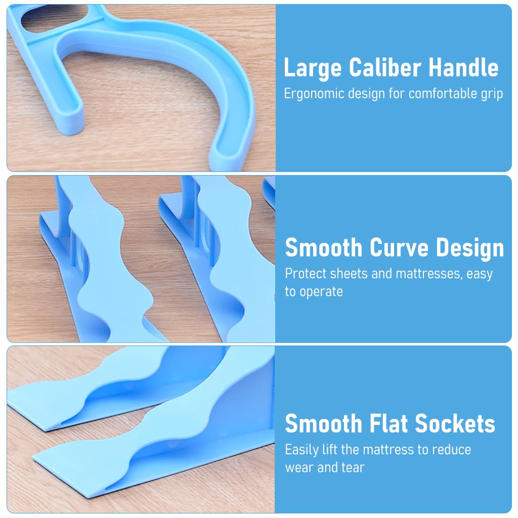 HASTHIP 2Pcs Mattress Lifter Tool, Bedsheet Tucking Tool, Bed Making Tool Mattress Lifter, Helps Lift and Hold The Mattress, Can Tuck Sheets or Bed Skirts Alleviating Excess Strain