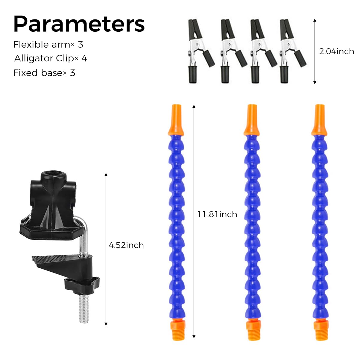 Serplex Soldering Helping Hands Clamp, Third Hand Soldering Tool with 3 Flexible Alligator Clip Arms, PCB Third Hand Holder Soldering Station Vise Table Clamp PCB Holder for Electronics Repair