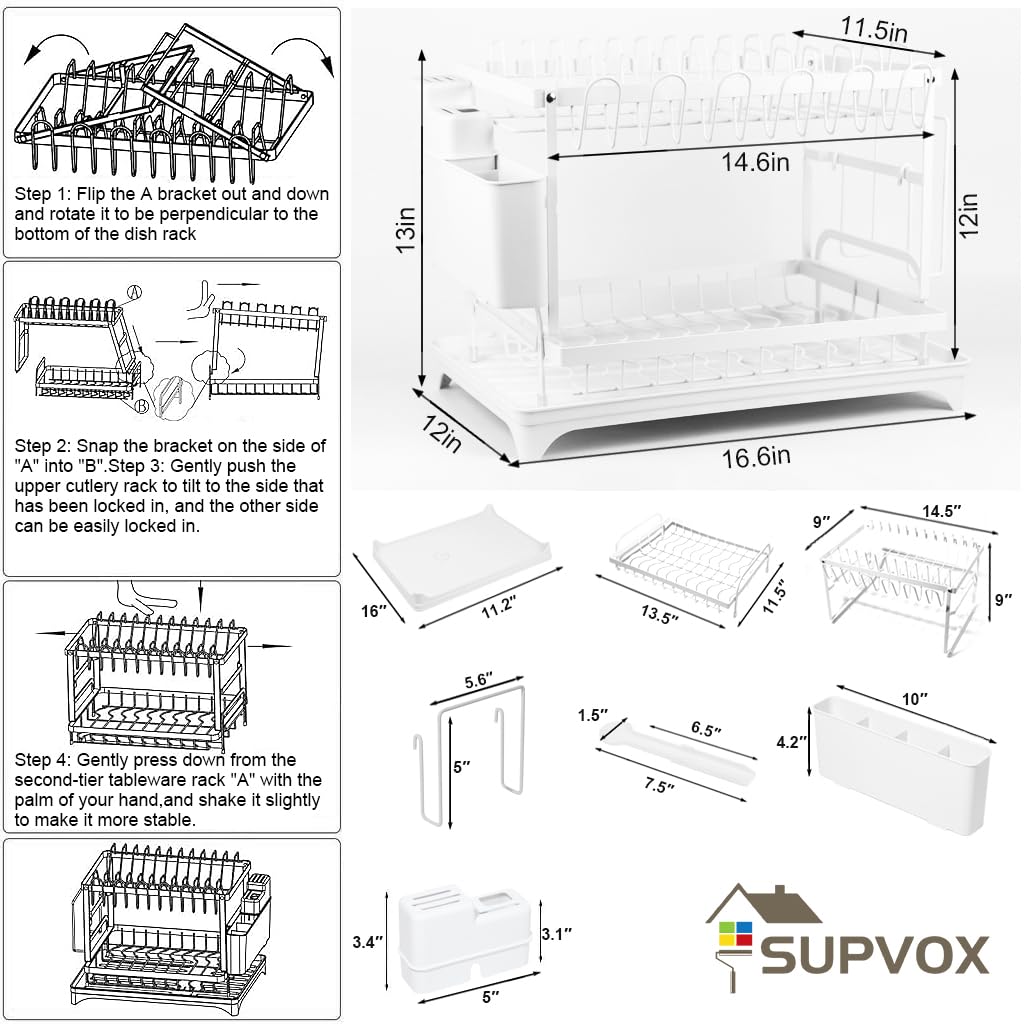 Supvox Drainboard Stainless Steel Dish