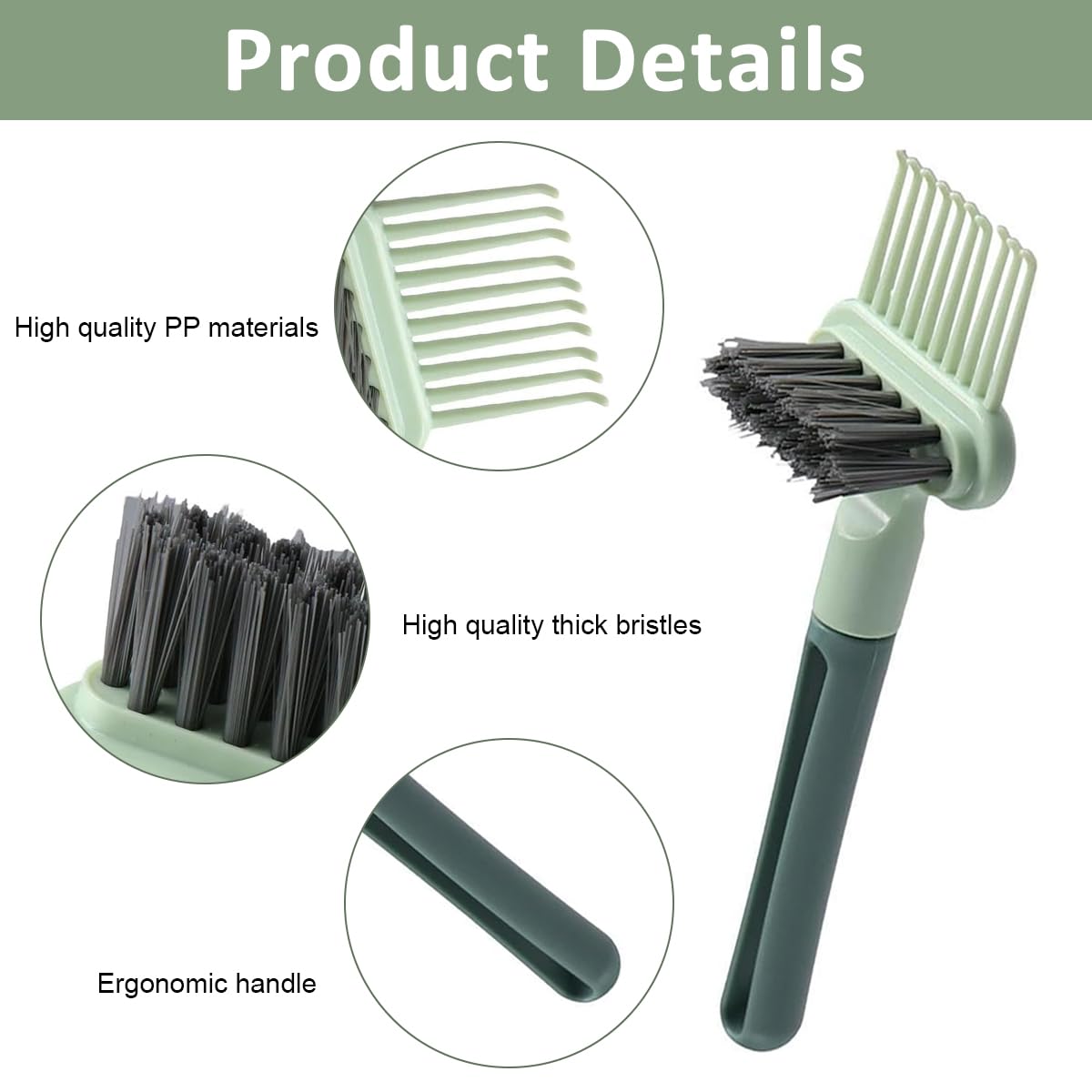 MAYCREATE Hair Brush Cleaning Tool Comb Cleaning Brush Hair brush Cleaner Comb, 5-in-1 Hair Brush Cleaning Tool, Hair Brush Remover Rake for Removing Hair Dust,Home and Salon Use(Green)