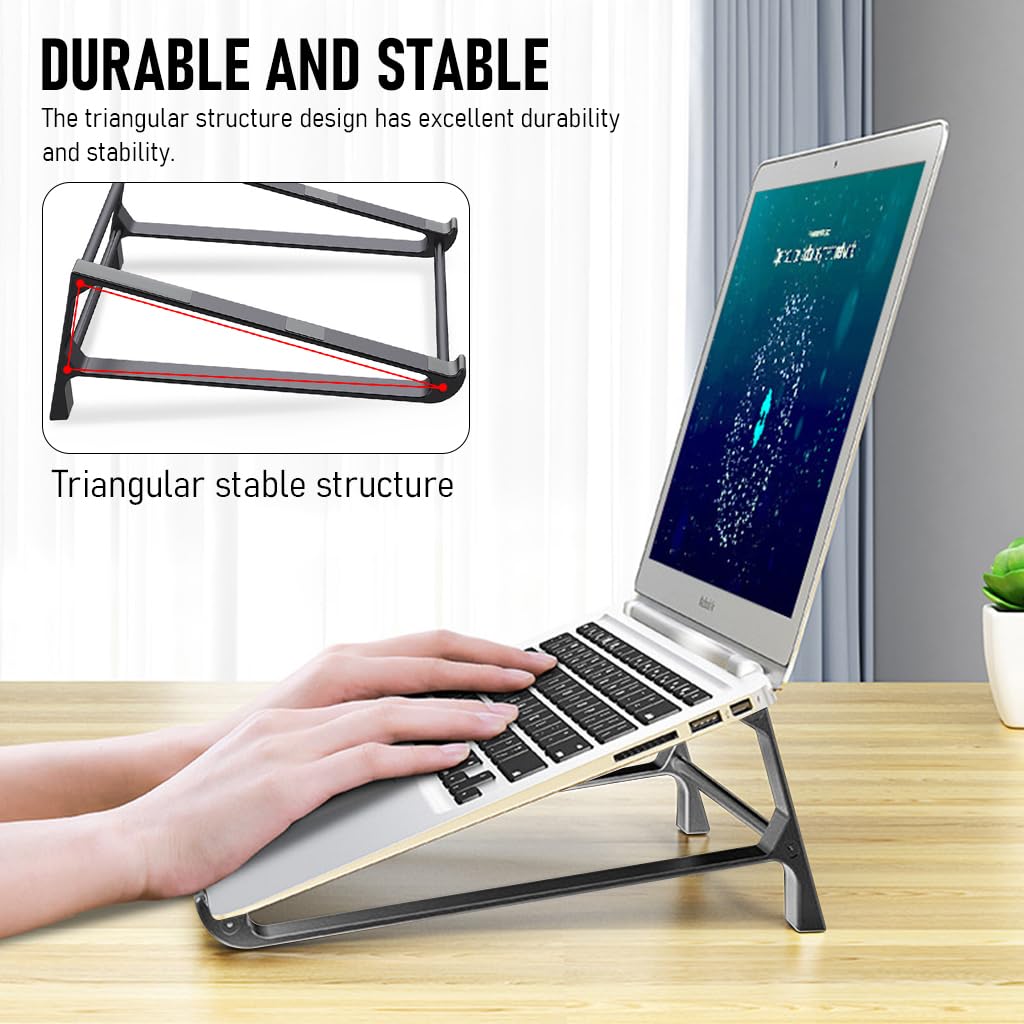 Verilux Aluminium Laptop Stand Laptop Vertical MacBook Stand Holder Laptop Organizer Anti-Slip Laptop Stand Laptop Riser for 13-17.4 inch MacBook Lenovo