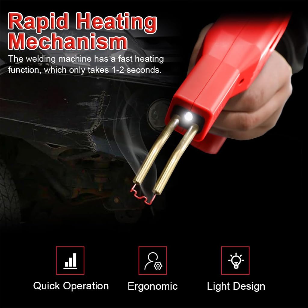 Serplex 50W Plastic Welding Kit with 200Pcs Staples, Plastic Welder Plastic Welding Machine Plastic Welding Gun Plastic Car Bumper Repair Kit Plastic Repair Kit for Car Bumper/Kayak/Plastic Product