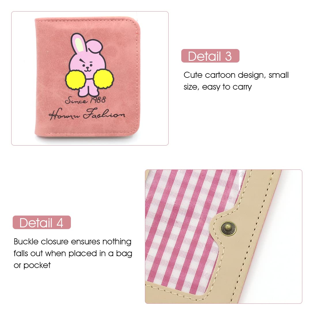 SANNIDHI Pink Corduroy Boy's Wallet ()