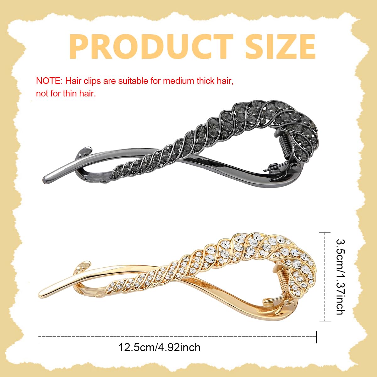 PALAY Women Hair Combs Accessories Retro Decorative Hair Comb Clips - Rhinestone Flower Hairpin for Ladies