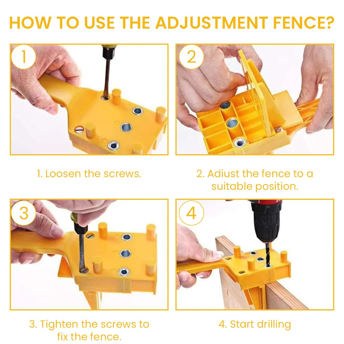 Serplex 8Pcs Hole Drilling Locator Tool Set Includes 3 Dril Bits, Drilling Bushings Self Centering Doweling Jig Hole Drilling Locator Tool with Handle Multi Hole Drilling Locator Tool for Wooden Work