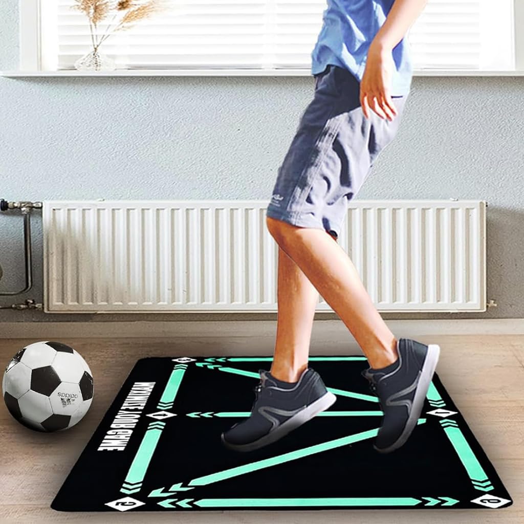 Proberos Kids Football Training Mat 23.6x35.4 inches Soccer Shooting Skill Training with Guild Lines Mat Agility Training Mat Anti-slip Diatom Mud Mat