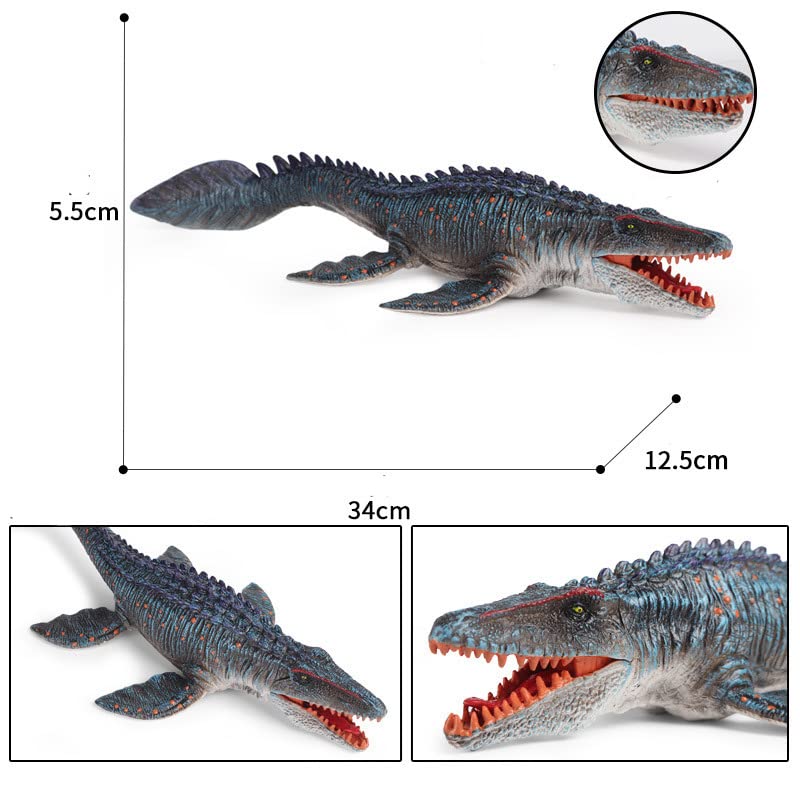 PATPAT Dinosaur Toys for Kids Mosasaurus Toy, Realistic Ancient Deep Sea Monster Toy Educational Prehistoric Swimming Ocean Dinosaur Toy for Model Collection, Cake Topper, Birthday Christmas Gift