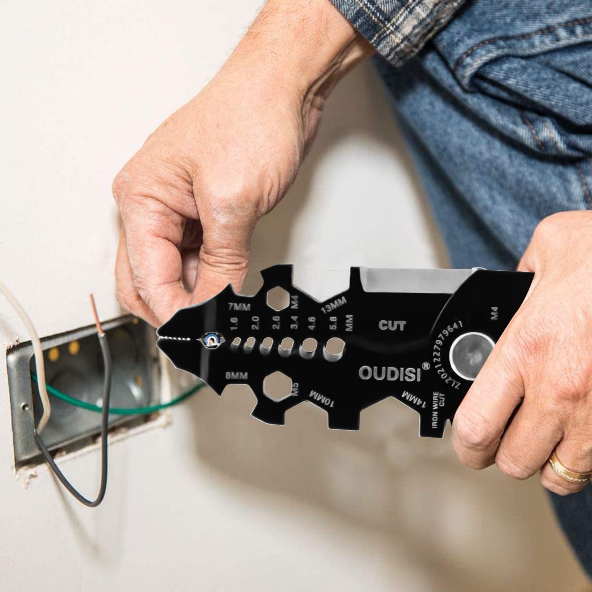 Serplex 25-in-1 Wire Stripper, Multifunctional Wire Stripping Tool, Cable Stripper Tool, Wire Crimping Tool, Wire Cutter Stripping Tool for Electric Cable Stripping Cutting and Crimping (Black)