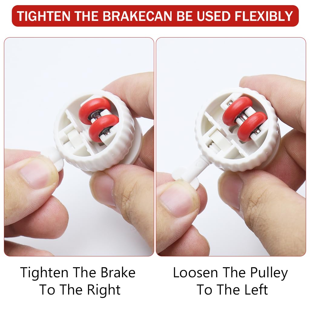 HASTHIP 4pcs Caster Wheel 1.5'' ABS Caster Wheel 360° Silent Swivel Wheels with Brakes Self Adhesive Caster Wheel for Furniture, Small Appliance, DIY Modification Moving Table 110lbs Loading Capacity